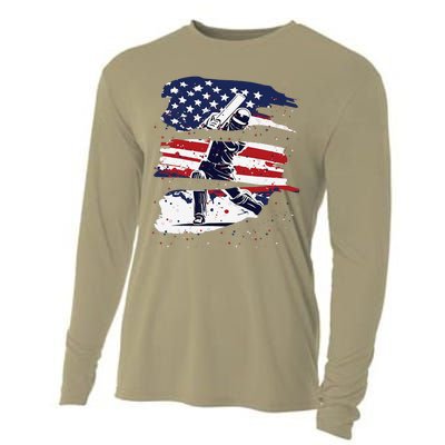 2024 Usa Cricket Jersey America Cricket In Usa Cooling Performance Long Sleeve Crew