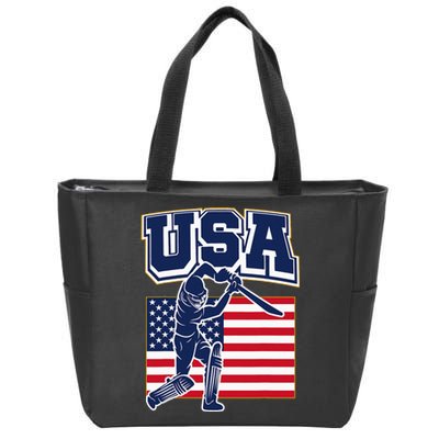 2024 Usa Cricket Jersey T20 Cricket 2024 Usa Zip Tote Bag