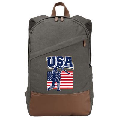 2024 Usa Cricket Jersey T20 Cricket 2024 Usa Cotton Canvas Backpack