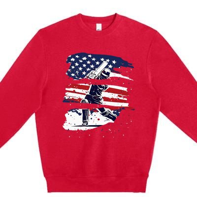 2024 Usa Cricket Jersey America Cricket In Usa Premium Crewneck Sweatshirt