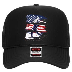 2024 Usa Cricket Jersey America Cricket In Usa High Crown Mesh Back Trucker Hat