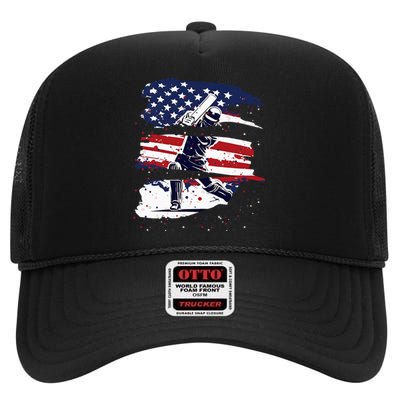 2024 Usa Cricket Jersey America Cricket High Crown Mesh Back Trucker Hat