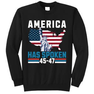 2024 Usa Election 45 47 America Has Spoken New President Sweatshirt