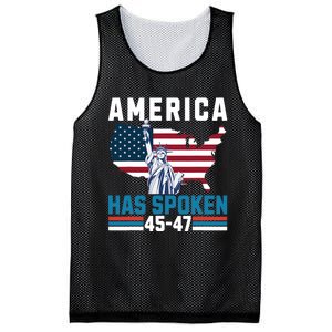 2024 Usa Election 45 47 America Has Spoken New President Mesh Reversible Basketball Jersey Tank