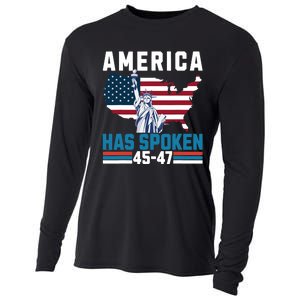 2024 Usa Election 45 47 America Has Spoken New President Cooling Performance Long Sleeve Crew