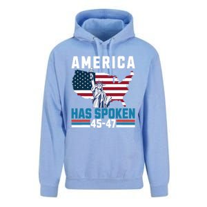 2024 Usa Election 45 47 America Has Spoken New President Unisex Surf Hoodie