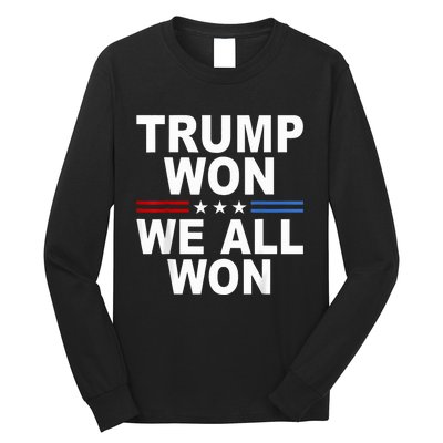 2024 Usa Flag Trump Won Long Sleeve Shirt