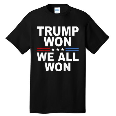 2024 Usa Flag Trump Won Tall T-Shirt