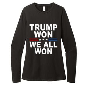 2024 Usa Flag Trump Won Womens CVC Long Sleeve Shirt