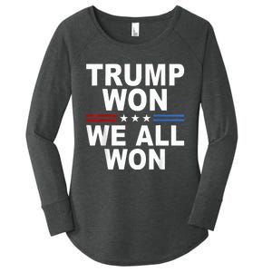 2024 Usa Flag Trump Won Women's Perfect Tri Tunic Long Sleeve Shirt