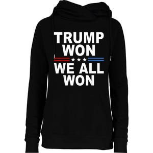 2024 Usa Flag Trump Won Womens Funnel Neck Pullover Hood