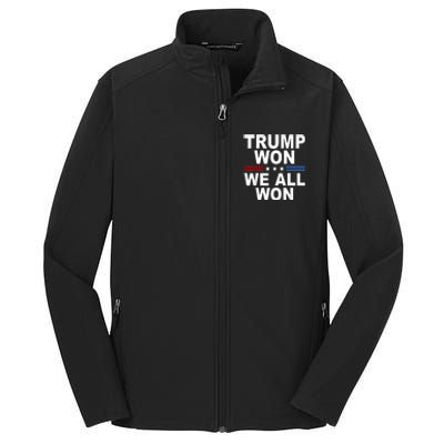 2024 Usa Flag Trump Won Core Soft Shell Jacket