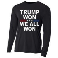 2024 Usa Flag Trump Won Cooling Performance Long Sleeve Crew