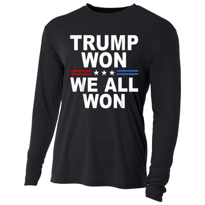 2024 Usa Flag Trump Won Cooling Performance Long Sleeve Crew