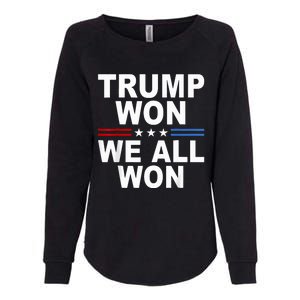 2024 Usa Flag Trump Won Womens California Wash Sweatshirt