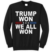 2024 Usa Flag Trump Won Tall Sweatshirt