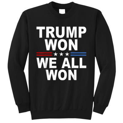 2024 Usa Flag Trump Won Tall Sweatshirt