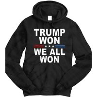 2024 Usa Flag Trump Won Tie Dye Hoodie