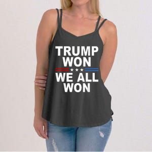 2024 Usa Flag Trump Won Women's Strappy Tank