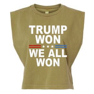 2024 Usa Flag Trump Won Garment-Dyed Women's Muscle Tee