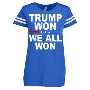 2024 Usa Flag Trump Won Enza Ladies Jersey Football T-Shirt