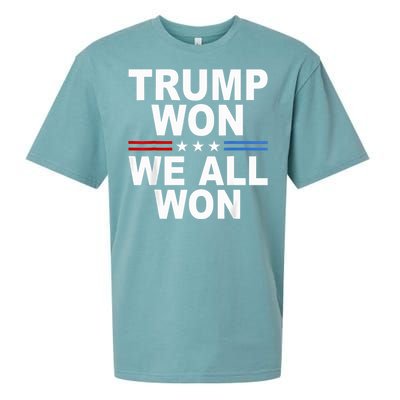 2024 Usa Flag Trump Won Sueded Cloud Jersey T-Shirt