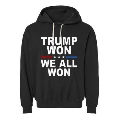 2024 Usa Flag Trump Won Garment-Dyed Fleece Hoodie