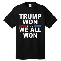 2024 Usa Flag Trump Won Tall T-Shirt