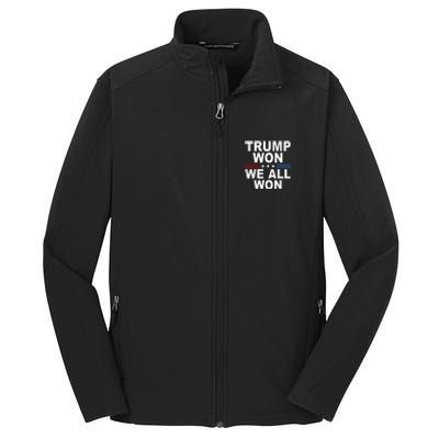 2024 Usa Flag Trump Won Core Soft Shell Jacket