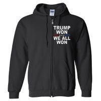 2024 Usa Flag Trump Won Full Zip Hoodie