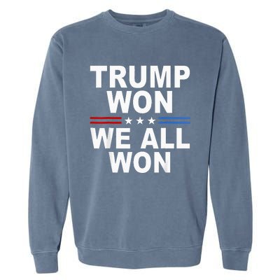 2024 Usa Flag Trump Won Garment-Dyed Sweatshirt