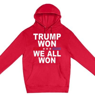 2024 Usa Flag Trump Won Premium Pullover Hoodie