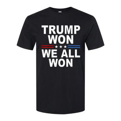 2024 Usa Flag Trump Won Softstyle CVC T-Shirt