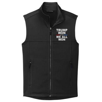 2024 Usa Flag Trump Won Collective Smooth Fleece Vest