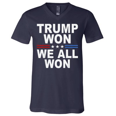 2024 Usa Flag Trump Won V-Neck T-Shirt