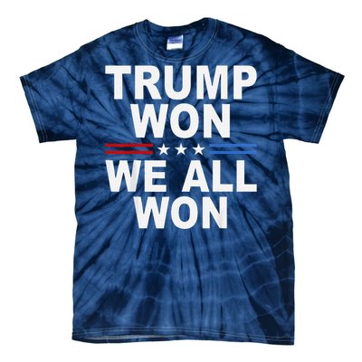 2024 Usa Flag Trump Won Tie-Dye T-Shirt