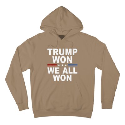 2024 Usa Flag Trump Won Hoodie