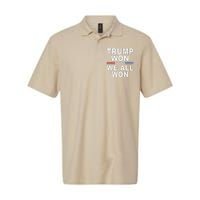 2024 Usa Flag Trump Won Softstyle Adult Sport Polo