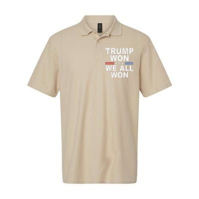 2024 Usa Flag Trump Won Softstyle Adult Sport Polo