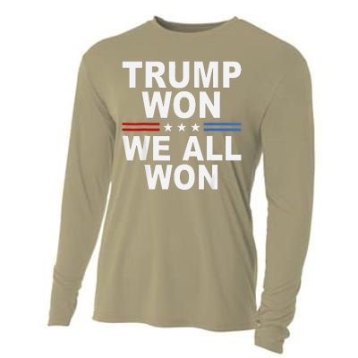 2024 Usa Flag Trump Won Cooling Performance Long Sleeve Crew