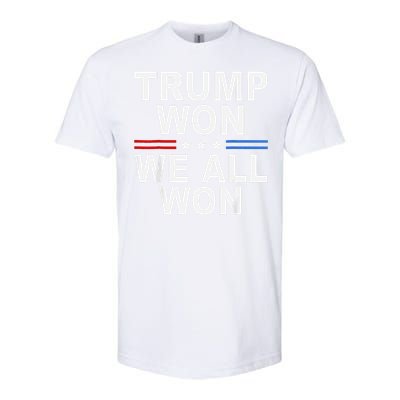 2024 Usa Flag Trump Won Softstyle CVC T-Shirt