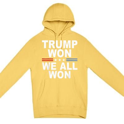 2024 Usa Flag Trump Won Premium Pullover Hoodie