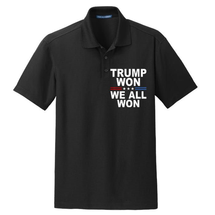 2024 Usa Flag Trump Won Dry Zone Grid Polo