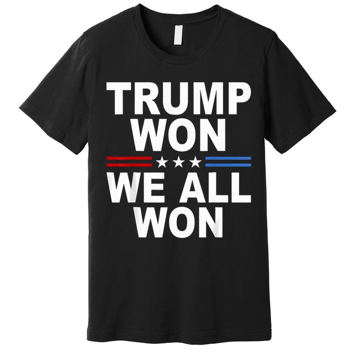 2024 Usa Flag Trump Won Premium T-Shirt