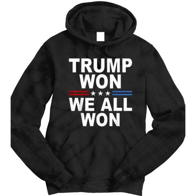 2024 Usa Flag Trump Won Tie Dye Hoodie