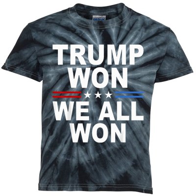 2024 Usa Flag Trump Won Kids Tie-Dye T-Shirt