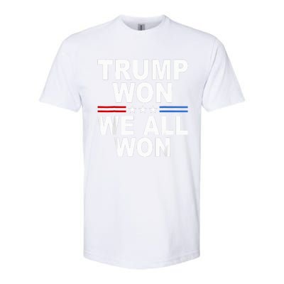 2024 Usa Flag Trump Won Softstyle CVC T-Shirt