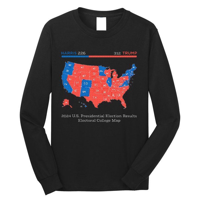 2024 U.S Presidential Election Results College Map Long Sleeve Shirt