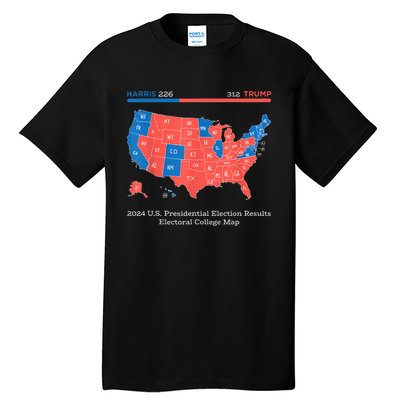 2024 U.S Presidential Election Results College Map Tall T-Shirt