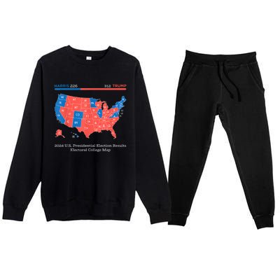 2024 U.S Presidential Election Results College Map Premium Crewneck Sweatsuit Set